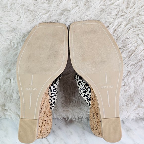 Dolce Vita Women's Leopard Strapped Cork Wedge Sandals EU-38/US L7 M5 - Picture 5 of 7